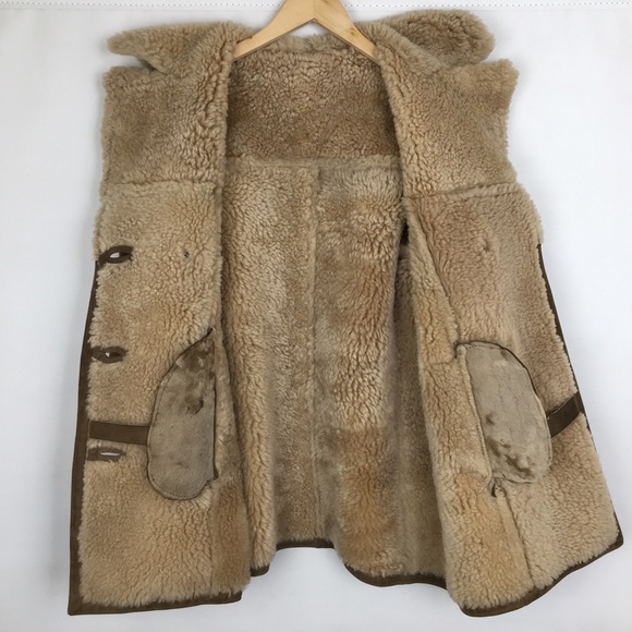 Vintage Women’s Shearling Coat Genuine Suede Leather Penny Lane Style Western - Picture 13 of 17